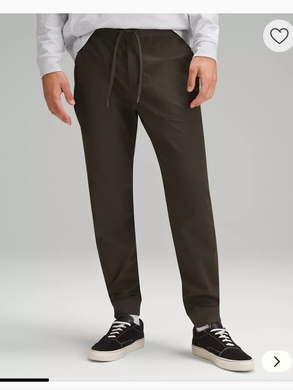 lululemon athletica Men's Dark Olive Drawstring Joggers